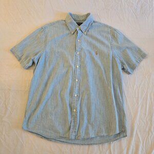 Polo Ralph Lauren | Light Blue Short Sleeve Button-Down Shirt | Size L